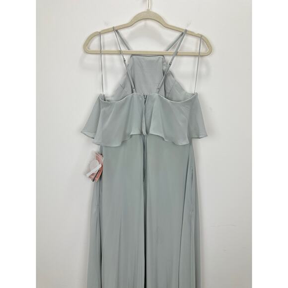 Birdy Grey Jules Dress Dove Gray Chiffon Maxi Formal Bridesmaid Medium NWT - Picture 13 of 16